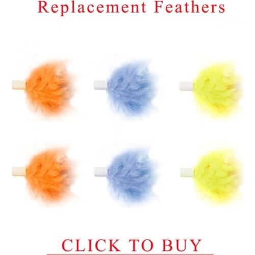 Replacement Feathers for Electric Cat Toy Sqaure Magic Box Smart Teasing Cat Stick Crazy Game Interactive Cats Toys