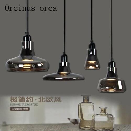 Modern minimalist LED bar, glass chandelier, personalized fashion creative, decorative dining room, living room, bedroom, glass