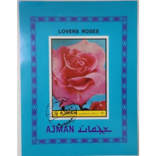 Lovers roses souvenir sheet Post Stamps Postage Collection