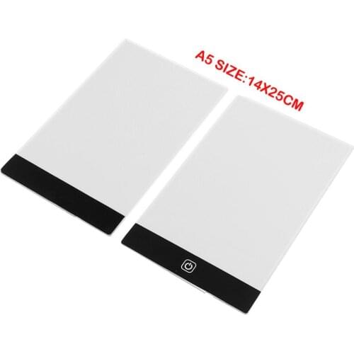 2 sets A5(14X25CM) LED Light Pad 3 sheets label sticker for Diamond Painting USB Powered Light Board Kit Adjustable Brightness