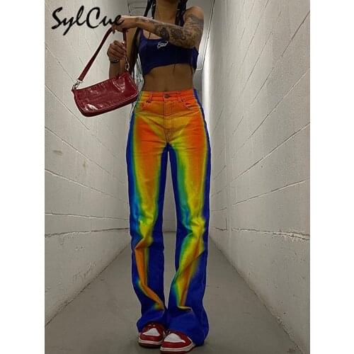 Женские свободные джинсы SylCue China At AliExpress