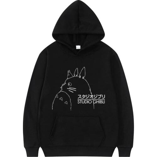 Studio Ghibli Hoodie My Neighbor Totoro Hoodies Sweatshirt Fashion Men Women Kawaii Streetwear Miyazaki Hayao Cute Cartoon Tops