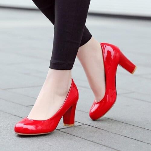 New Fashion Red White Heels Classic High Heel Women Pumps Shoes Casual Party Office Wedding Shoes Women sandals Large size