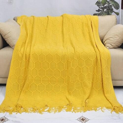 Nordic Style Knitted Throw Childred Student Dormitory Sofa Blanket Warm Plaid Newborn Towels Tapestry