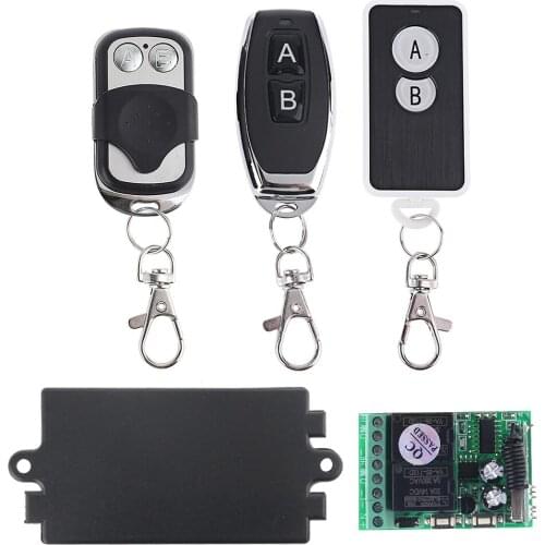 High Quality 433Mhz DC12V Voltage 2CH Relay Wireless Remote Control Switch RF Receiver Module for Smart Home Switch Transmitter