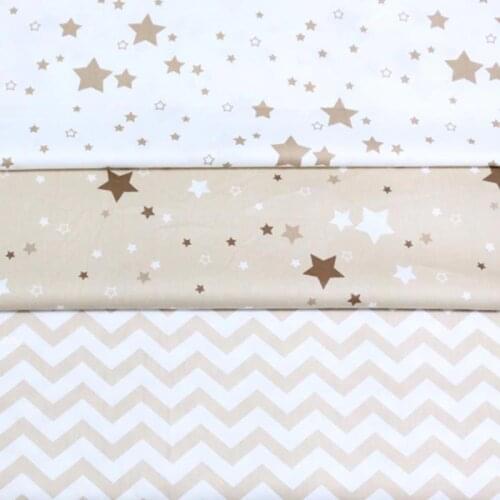 100% cotton nordic wind CAMEL STARS chevron twill cloth DIY for kids crib bedding tent cushions handwork home decor tissue tela