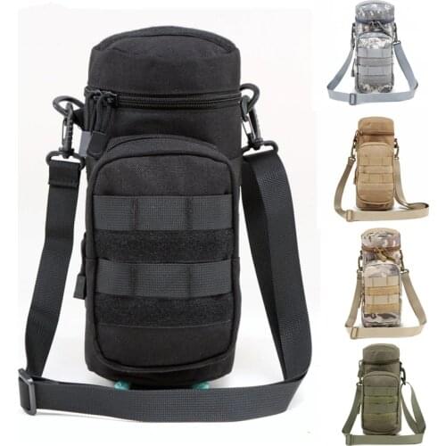 CQC 1000D Outdoors Military Tactical Molle Water Bottle Pouch Airsoft Kettle Waist Bag With Shoulder Strap