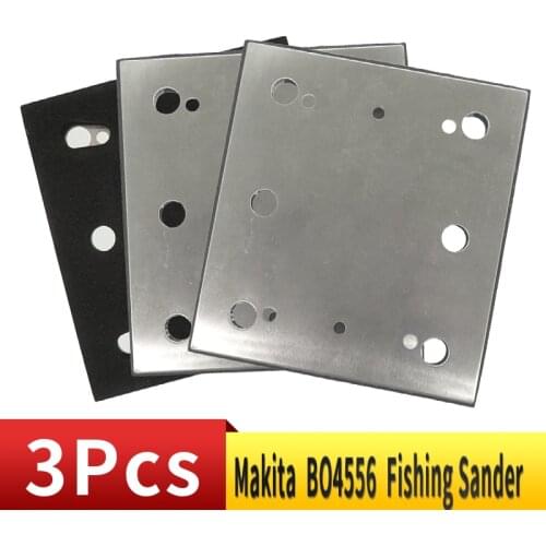 3-Pack 100*110mm Replacement 1/4 Sheet Finishing Sander PSA Sanding Pad Backing Plate For Makita 158324-9 BO4556,BO4556
