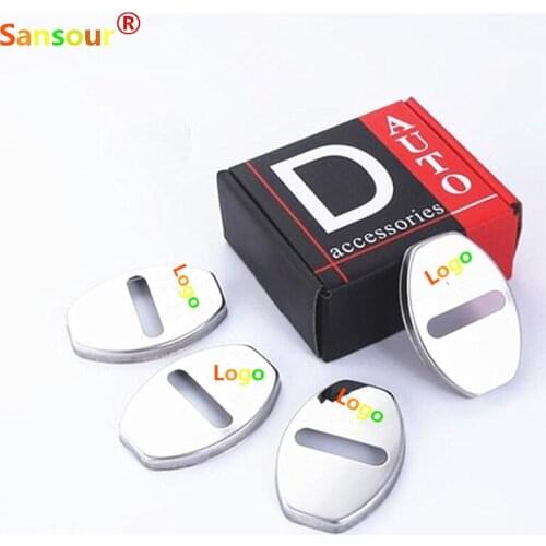 4pcs Stainless steel Sline car door lock cover for audi A1 A2 A3 A4 A5 A6 A7 A3L A4L A8L Q3 Q5 S5 S6 S8 TT TTS