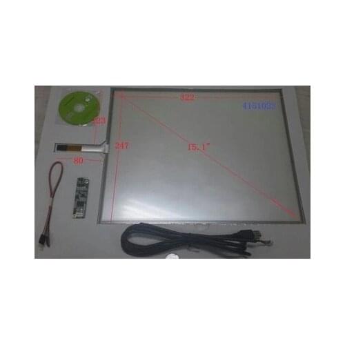 4151023 New 15 inch 322*247 mm four wire resistance screen with USB card complete set of accessories
