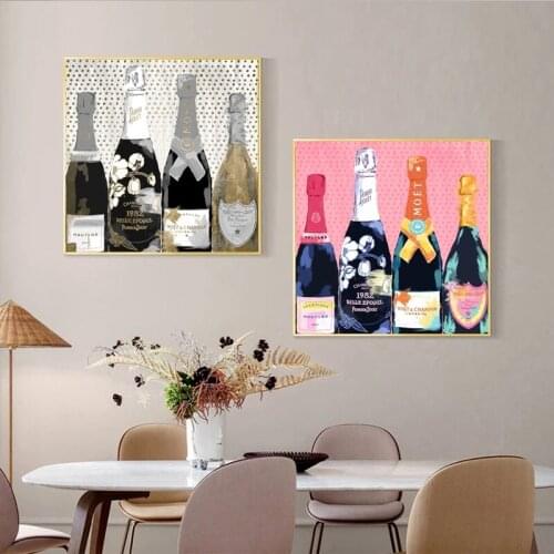 Print and Posters Abstract Red Wine Glass Canvas Painting Dining Room and Kitchen Wall Modern Home Decoration Wall Art Pictures