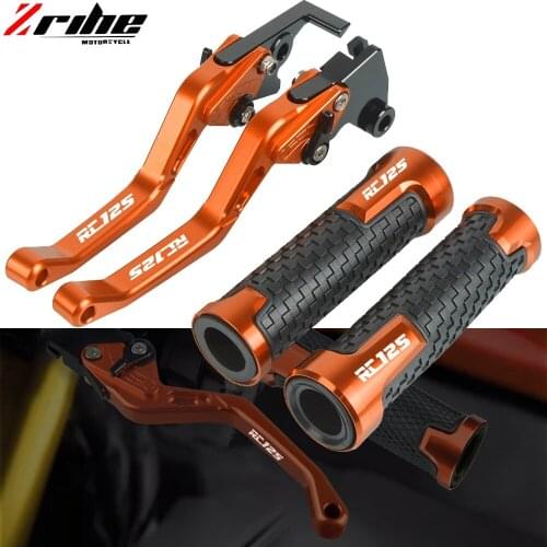 CNC Motorcycle Accessories Brake Clutch Levers Handlebar Hand Grips ends For RC125 RC 125 2011 2012 2013 2014 2015 2016 2017