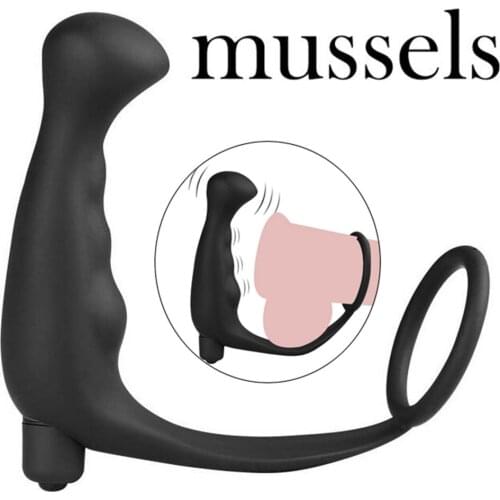 10 Speed Anal Vibrator G Spot Prostate Massager Opening Anus Butt Plug Anal Dilator Male Time Delay Ring Erotic Sex Toys For Men