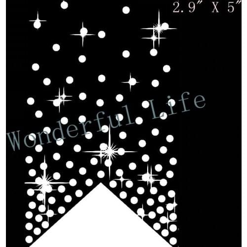 Free Shipping Digital Rhinestone Template Cheer Bow Templates 50PCS per lot