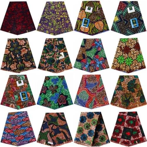BintaRealWax African Real Wax Fabric 100% Cotton Ankara Printed Party Dress Fabric Fashion Newest Design Cotton Sewing Fabric PL