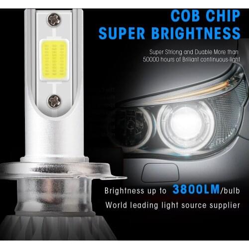 C6 H1 H3 H7 H4 880 H11 HB3 9005 9006 H13 HB4 Led Headlight Bulbs 6000K 72W 12V 7200LM Auto Headlamps