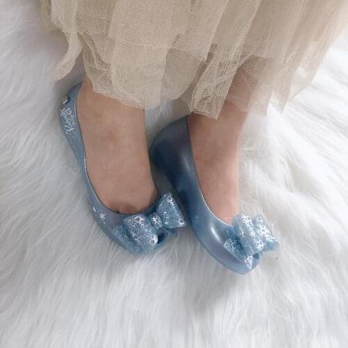 2020 New MIni Melissa Sandals Kids Girl princess Jelly shoes Childrens Non Slip flat sole Baby beach shoes MN023