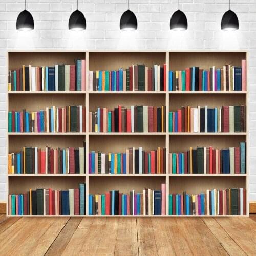 Library Bookshelf Book Interior Photography Backdrop Baby Portrait Custom Photographic Background For Photo Studio Photophone