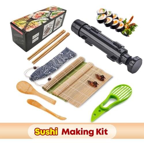 DIY Sushi Mold Onigiri Vegetable Meat Rolling Tool Sushi Maker Roller Rice Mold Sushi Roller Kit Cute Cartoon Accessories