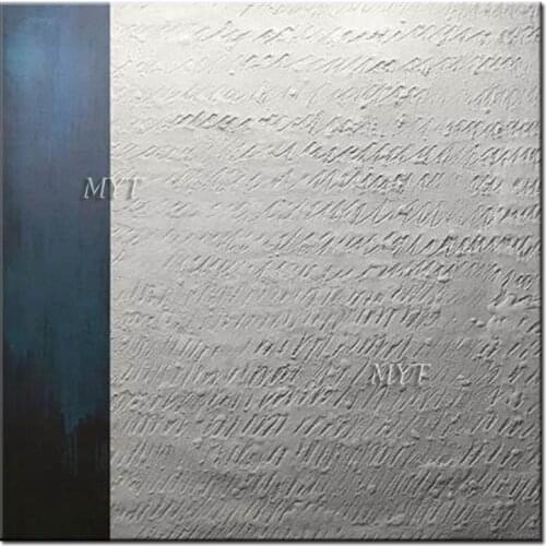 Unframed Heavy Thick Texture Silver Art Hand-painted Canvas Oil Painting Canvas Wall Art Pieces Artwork For Living Room Decor