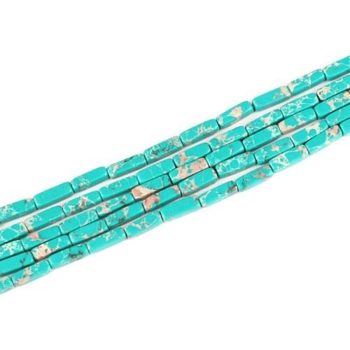 Fashion Jewelry 4x13mm Tubular natural stones Beads DIY Men and women bracelet necklace ear stud accessories make