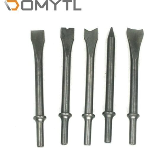 5pcs 175mm Drill Bit Set Pneumatic Chisel Rust Remover Wrap Head Air Shovel Special Blade Polishing Drill Universal Accessories