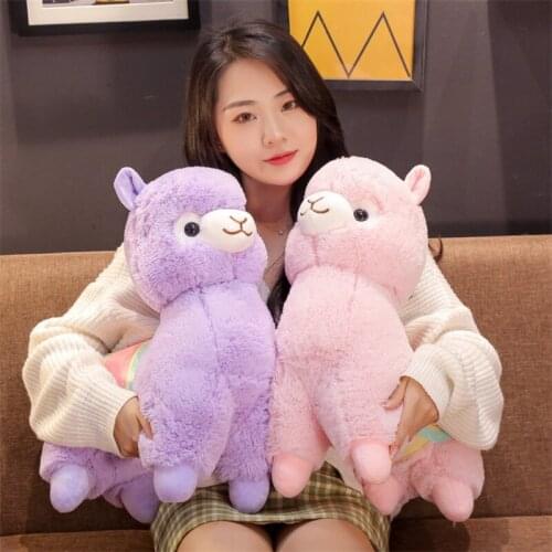 2021 New product cartoon animal grass mud horse plush toy doll saddle alpaca pony doll claw machine birthday gift