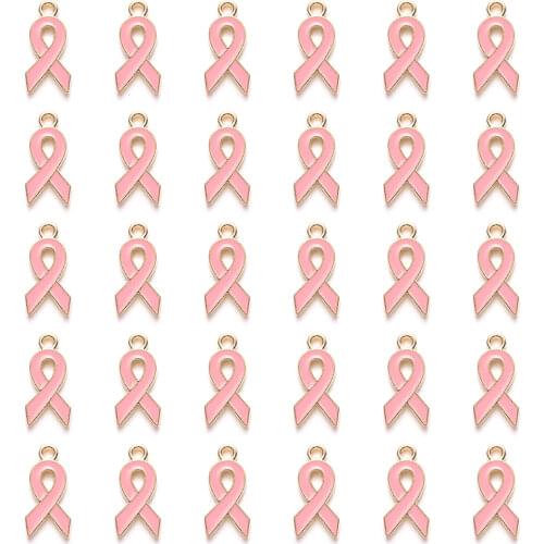 New product diy love ribbon jewelry accessories bracelet streamer alloy dripping small pendant can be customized