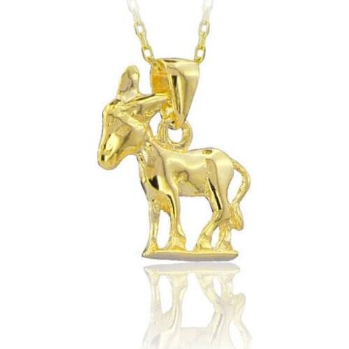 Donkey Necklace 925 Sterling Silver Animal Necklace