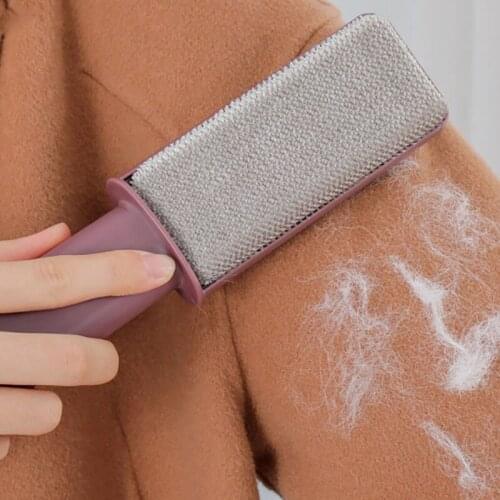 Portable Double Sided Electrostatic Adsorption Lint Remover Pet Hair Remover Brush Sofa Clothes Fuzz Fabric Lint Cleaning Brush