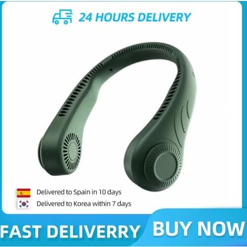 Portable Hanging Neck Fan Bladeless Fan Personal Wearable Neckband Leafless Fan USB Rechargeable Fan Mini Fan For Xiaomi
