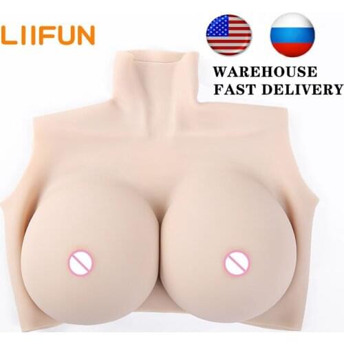 Realistic Shemale Fake boobs Huge Cup Breast Forms Tits Crossdresser Boob For Drag Queen Transgender Sissy cosplay costume Chest