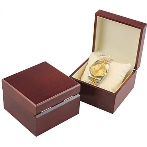 Luxury Watch Box Wooden Jewelry Packaging Box Painted Flip Simple Single Cell Gift Storage Boxes