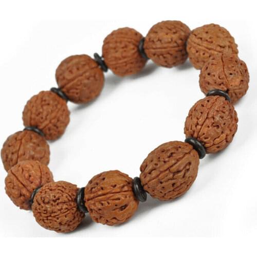 Dragon-lines Small Rudraksha Seeds Spacer Beads Tibetan Buddhism Amulet Bracelet
