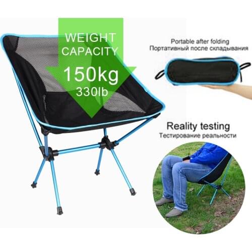 Travel Ultralight Folding Chair Superhard High Load Outdoor Camping Chair Portable Beach Hiking Picnic Seat Fishing Tools Chair