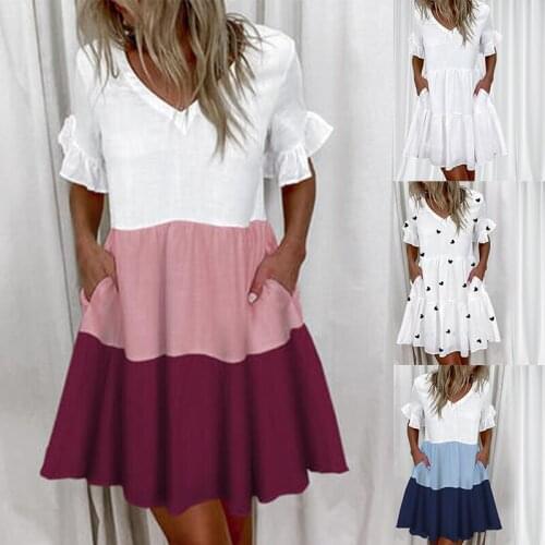 Suofeiman Summer Dresses With Sleeves