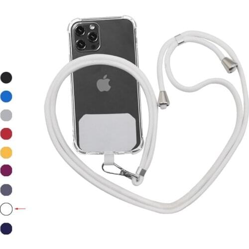 Universal Crossbody Nylon Patch Phone Lanyards Rope Mobile Phone Strap Lanyard 9 Colors Soft Rope for Cell Phone Hanging Cord