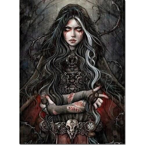 Victoria Vampire Girl diamond embroidery full square round diamond painting 5d diy mosaic handmade Mysterious Horror A859