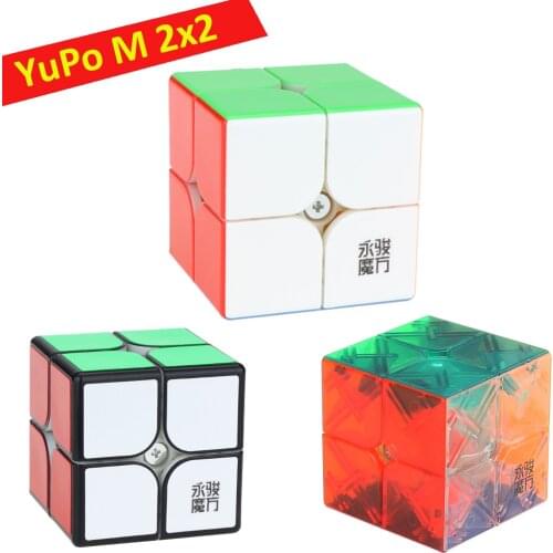 YongJun YuPo V2 M 2x2x2 Magnetic Cube YJ 2x2 Speed Cube Stickers Puzzle cubo magico Kids Toys for children