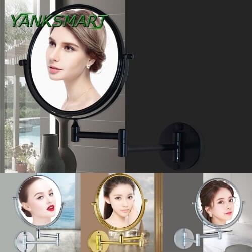 YANKSMART Bathroom Makeup Mirror Wall Mounted Extending Folding Style Professional Vanity Mirror Health Beauty Adjustable