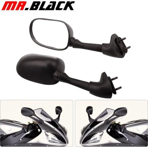 Motorcycle mirror Black Racing Replacement Rear View Mirrors For Yamaha R1 1998 99 2000 2001 & R6 1999-2005 & R6S 2006 2007 2008