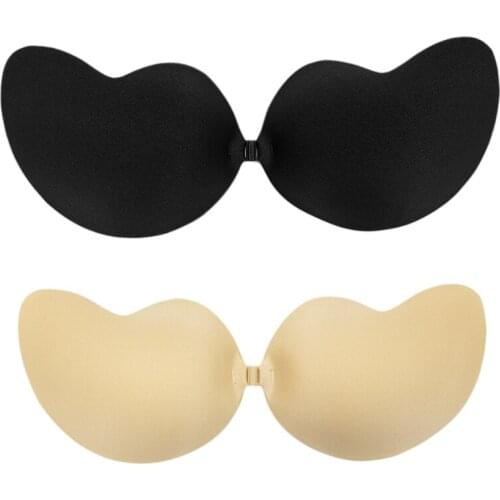 LELINTA 2020 Womens Sexy Silicone Invisible Bra Strapless Backless Self-adhesive Push Up Seamless Reusable Bra