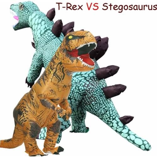 Cosplay Feminino T rex Dino Rider Suit T-Rex Costume Purim Adult Men Halloween Inflatable T Rex Dinosaur Costume For Kids Women