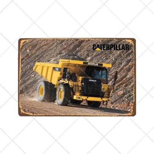CAT Heavy Truck Tin Signs Vintage Metal Plaque Garage Wall Poster Decorative Pub Bar Club Decorative 20x30cm