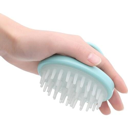 1Pcs Soft Silicone Shampoo Massage Brush Scalp Treatment Comb Detachable Bath Supply Shampoo Hair Washing Comb Bath Brush