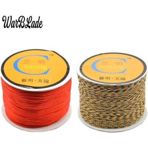 100M/Spool Cotton Cord 0.8mm 1mm 1.5mm 2mm Nylon Cord Thread Chinese Knot String DIY Beading Braided Bracelet Jewelry Making