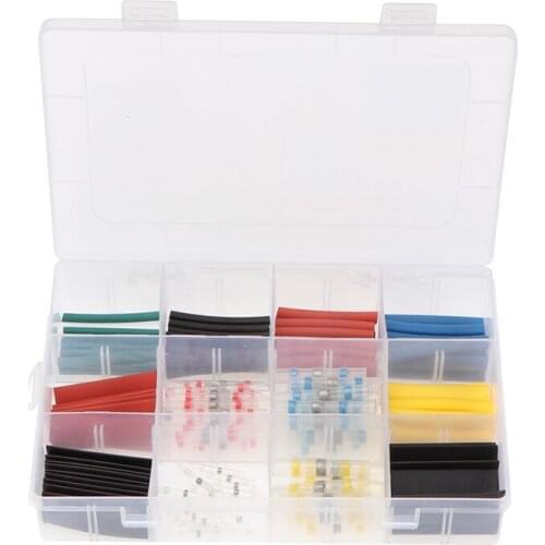 150PCS Solder Seal Wire Connectors Kit Waterproof Solder Seal Butt Connectors Insulated Heat Shrink Tubing