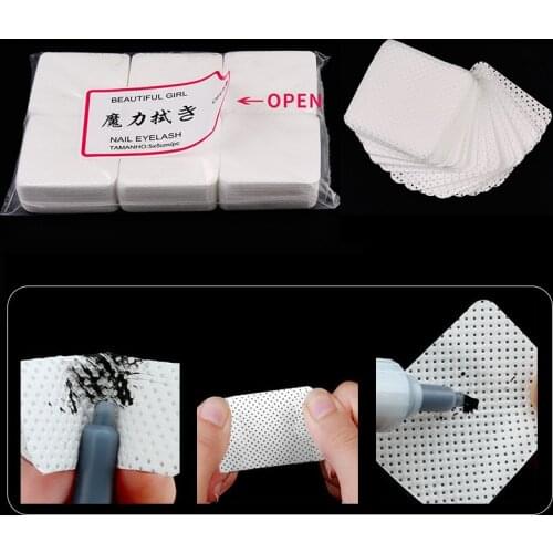 300pcs/pack Gel Nail Polish Remove Cotton Lint-Free Nail Polish Remover Cotton Pads Wipes Nails Napkins Cleaner Paper Pad