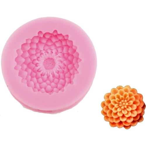 3D Sunflower Flower Bloom Silicone Fondant Soap Cake Mold Cupcake Jelly Candy Chocolate Decoration Baking Tool Moulds