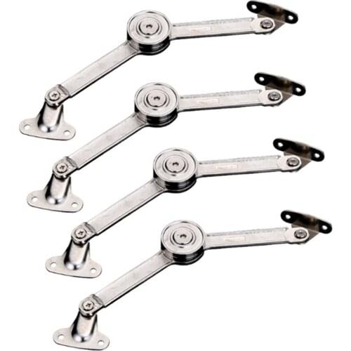 Promotion! 4Pcs Hydraulic Randomly Stop Hinges Kitchen Cabinet Door Support Rod Adjustable Hinge Furniture Wardrobe Lift Up Flap